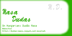 masa dudas business card