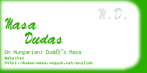 masa dudas business card